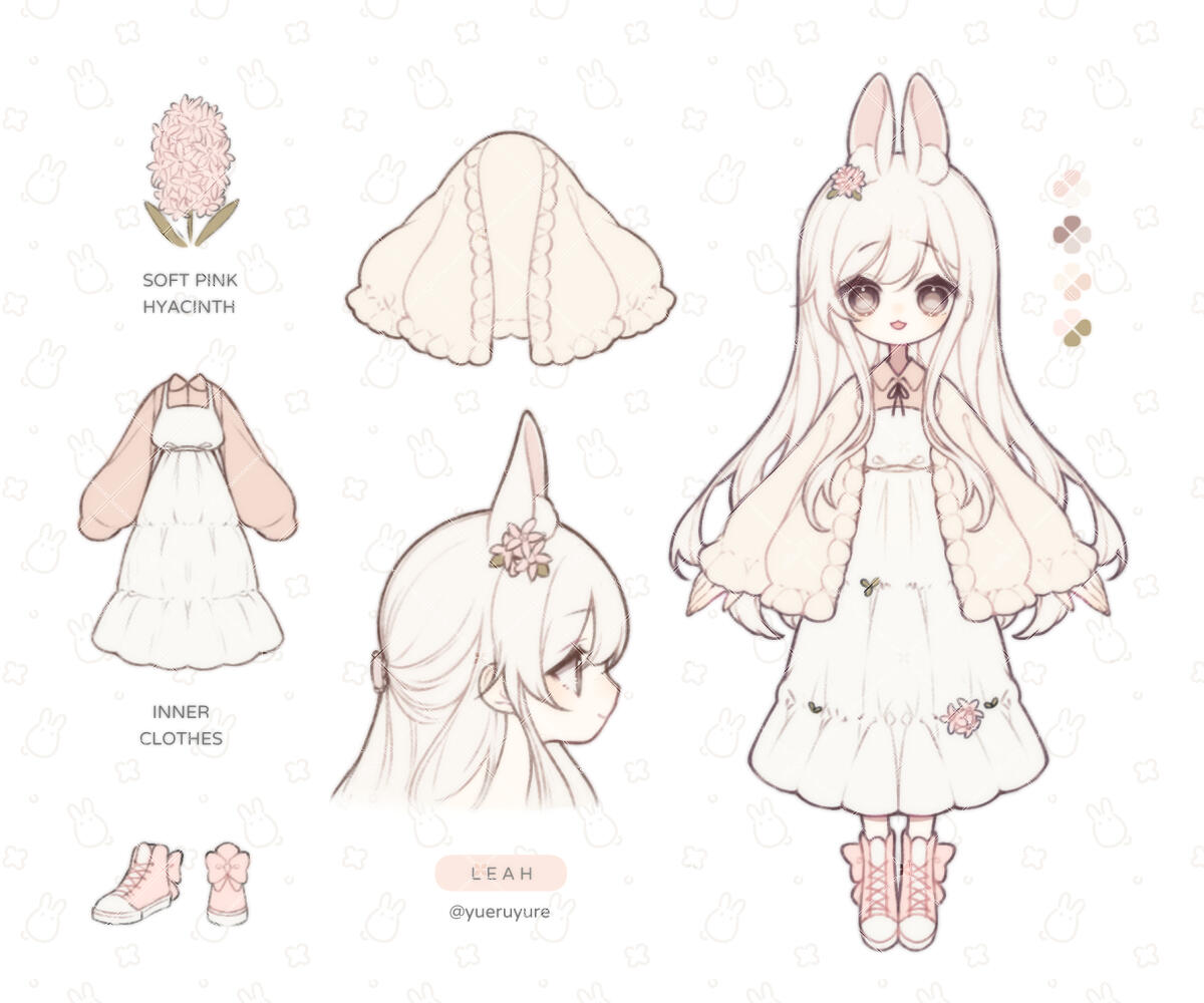 Outfit design + sheet (@yueruyure)